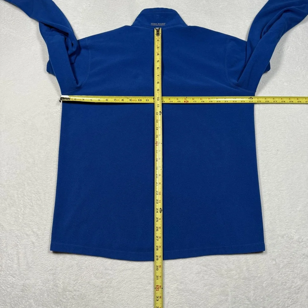 Eddie Bauer First‎ Ascent Pullover Mens Tall XL Blue Fleece Quarter Zip Pocket